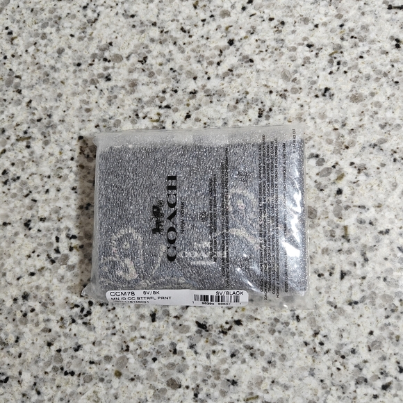 Coach Mini Skinny Id Case With Butterfly Print (Black) - Picture 2 of 4